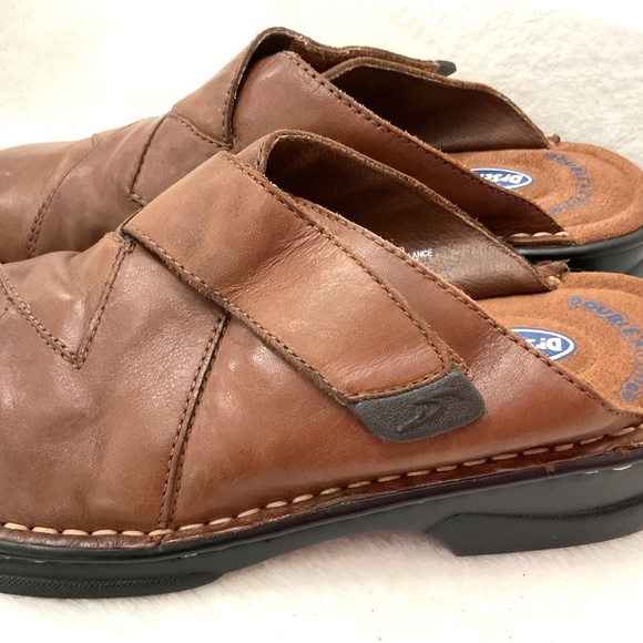 Dr Scholl's Megan Double Air Pillow Slip On Comfort Mule  Clog Leather Size 8 - Picture 13 of 15
